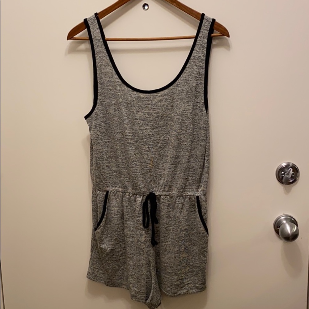 Grey Cotton Romper